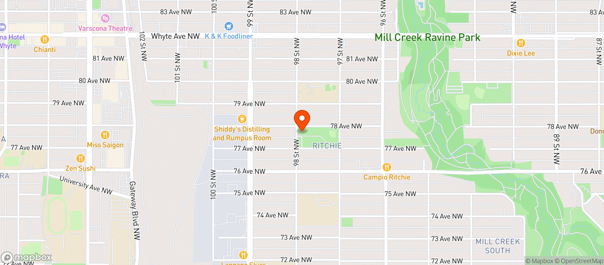 Map showing Ritchie Community League