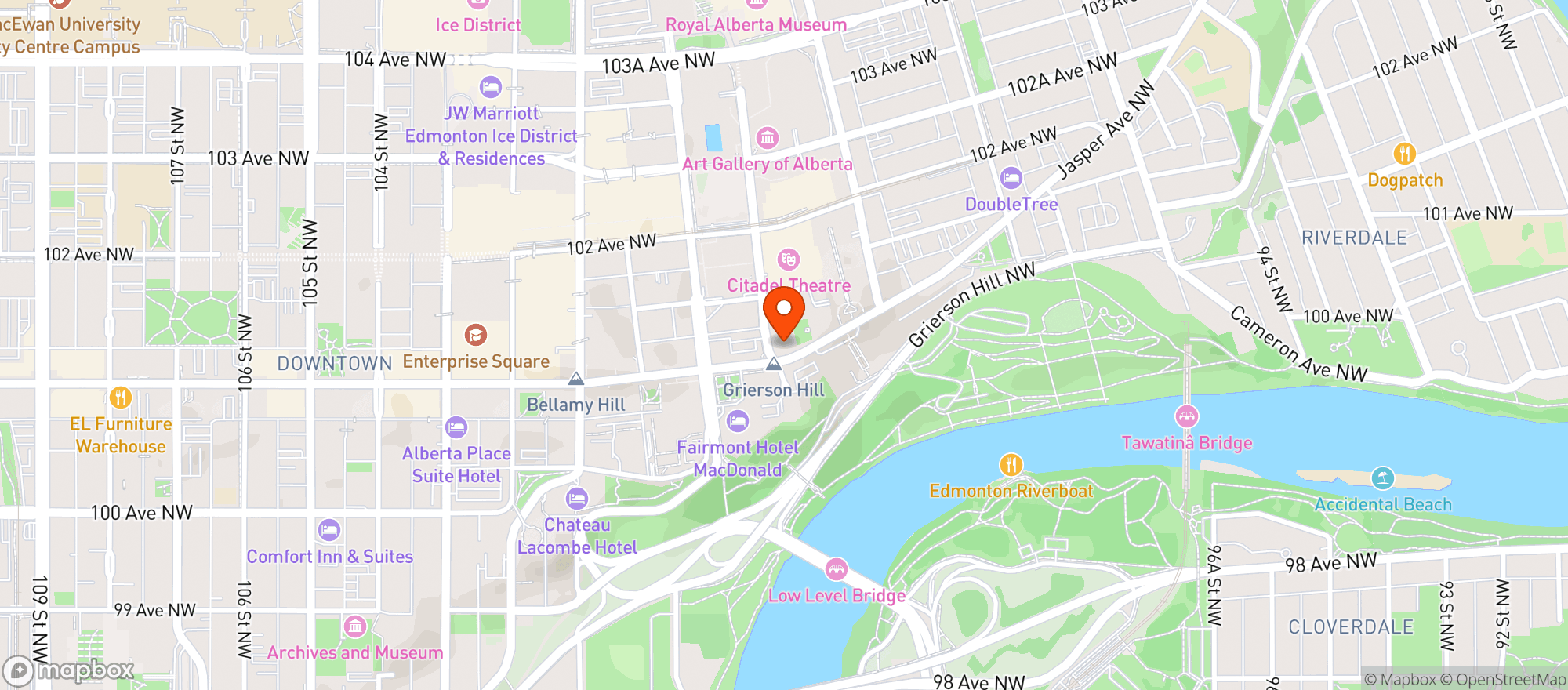 Map showing Al Centro