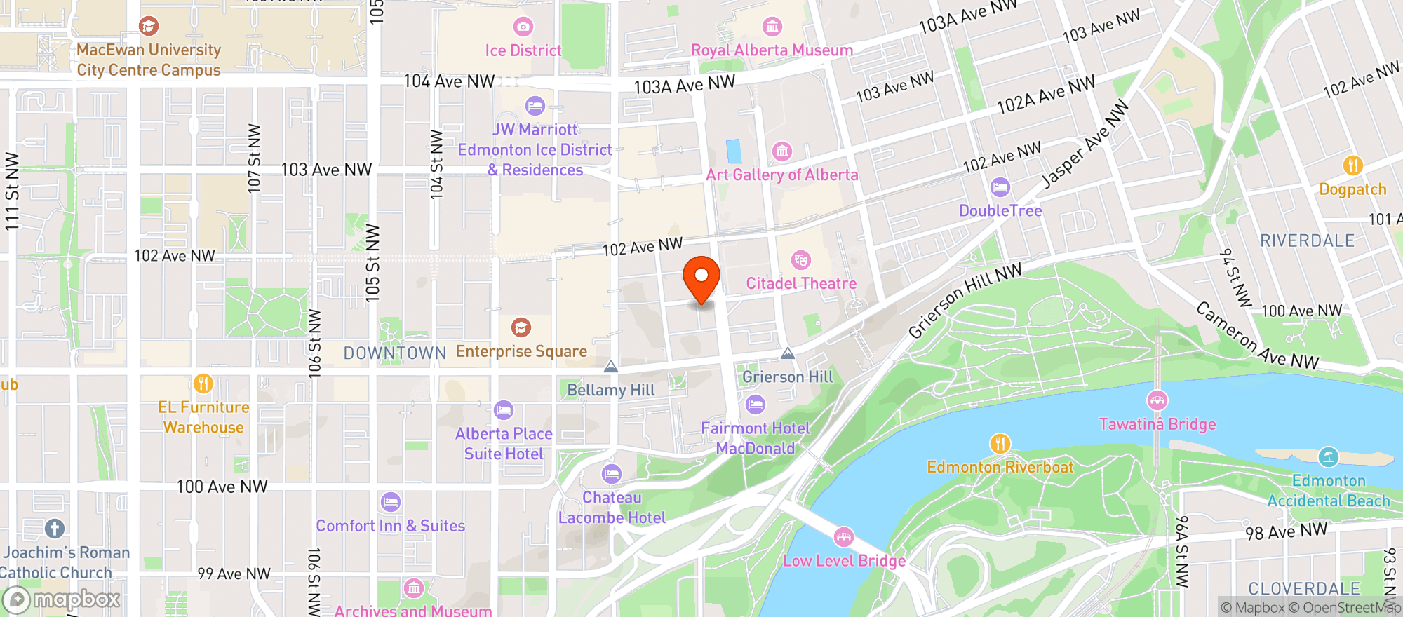 Map showing Craft Edmonton