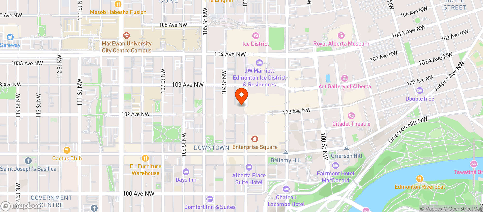 Map showing Sabor Restaurant
