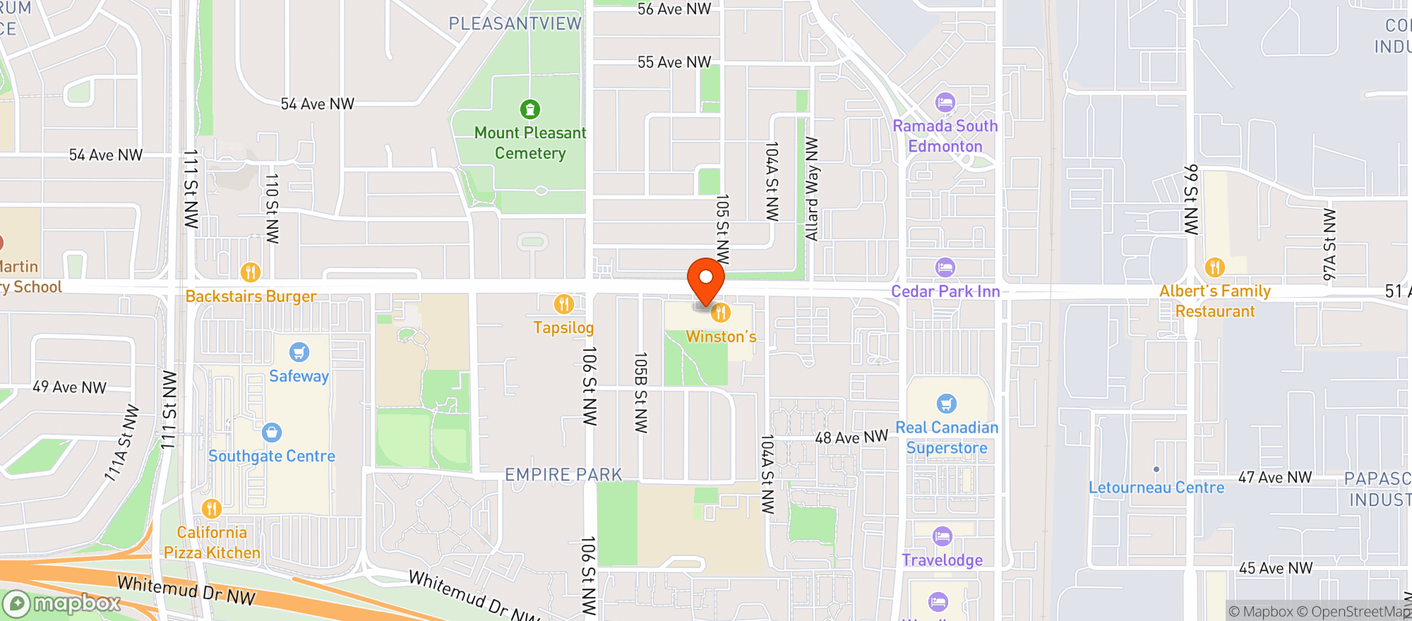 Map showing London Drugs