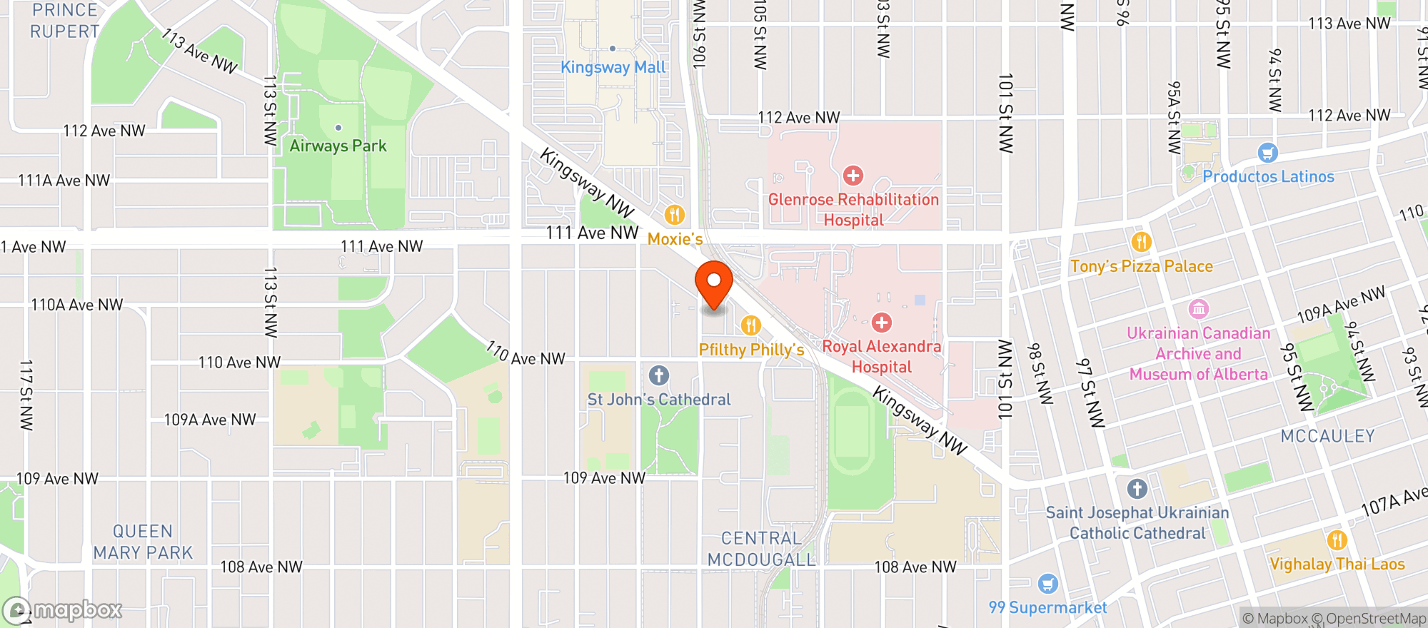 Map showing Yeg Liquor