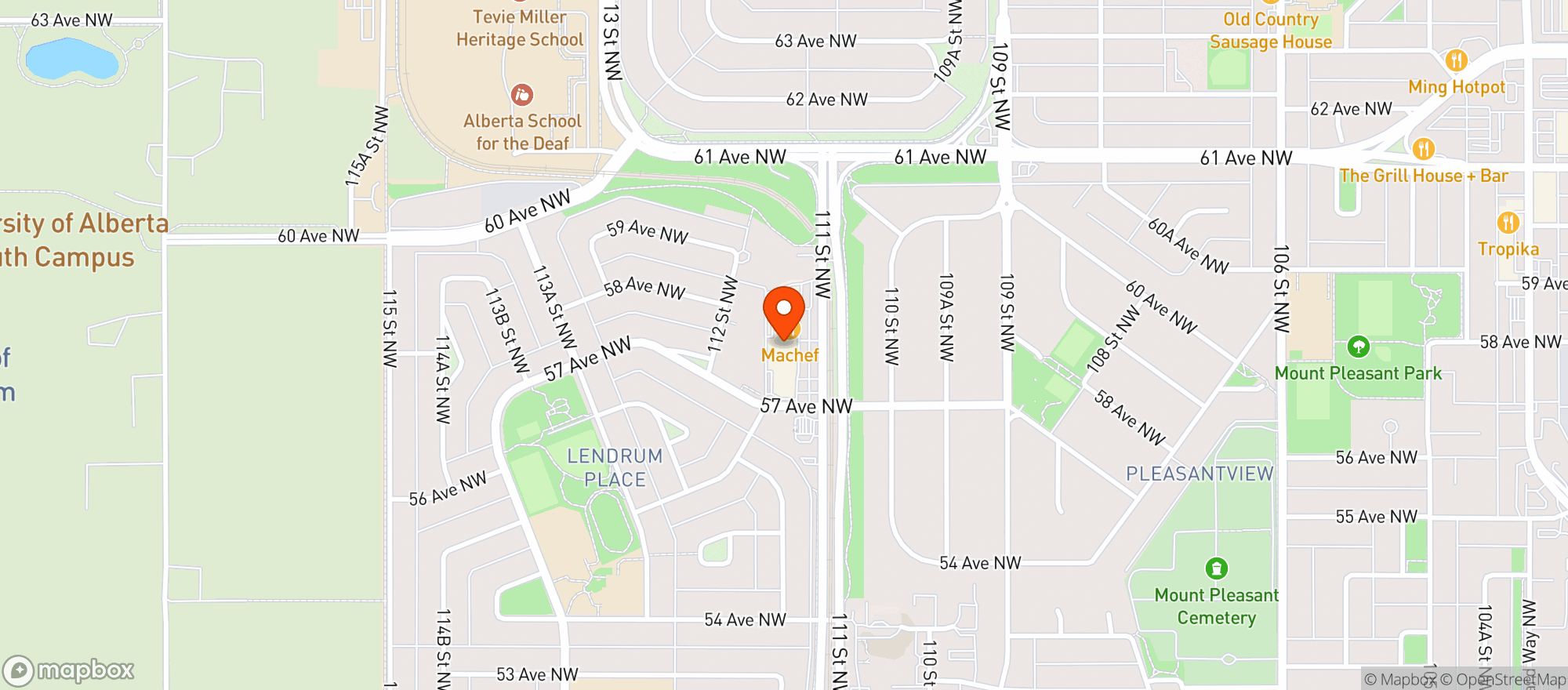 Map showing Sunterra Market Lendrum