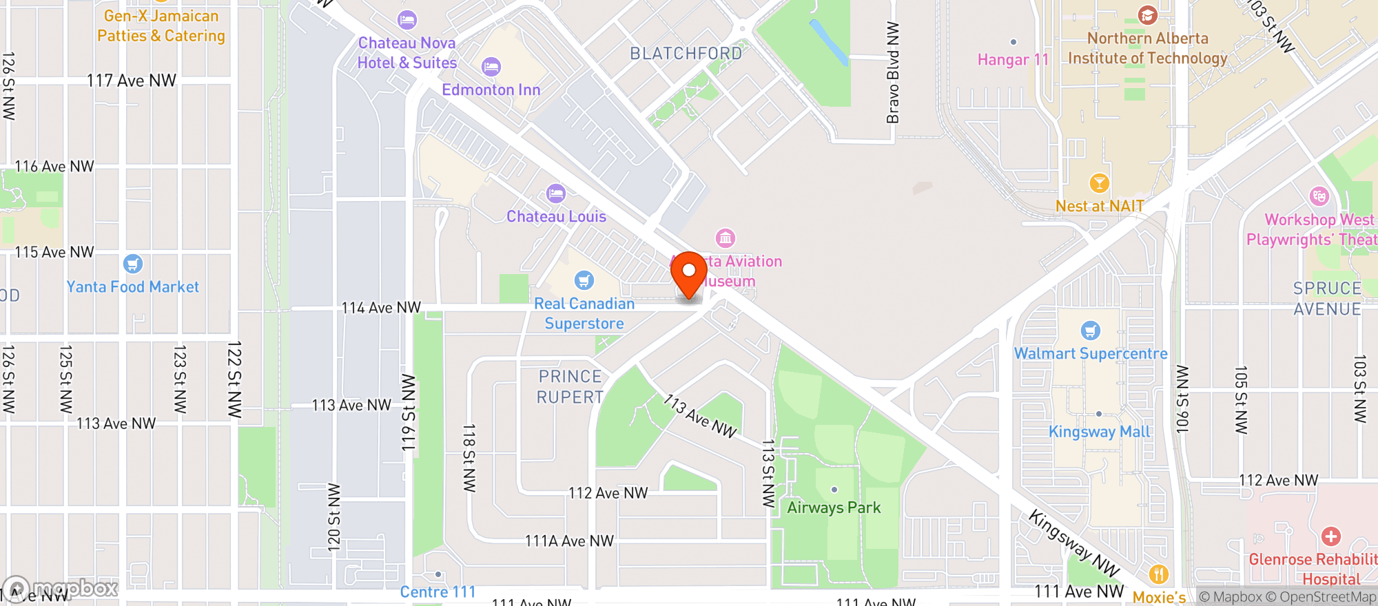Map showing Real Canadian Liquor Store Express
