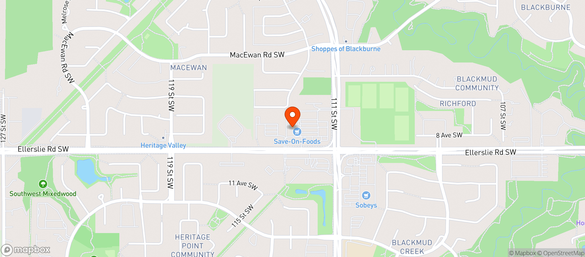 Map showing Save-On-Foods