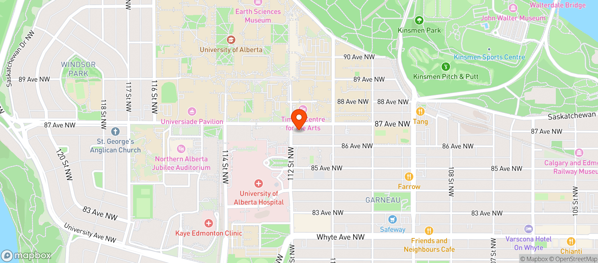Map showing Earls Campus