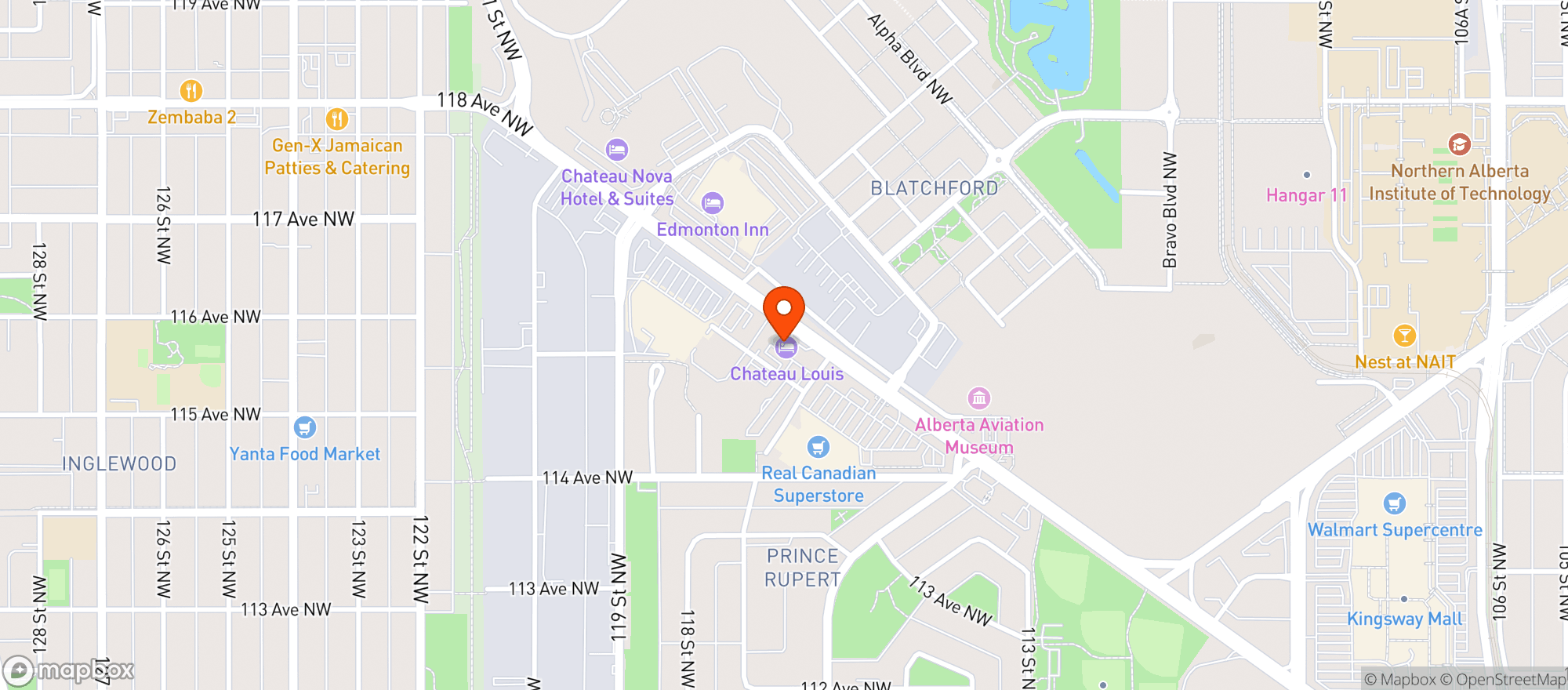 Map showing Chateau Louis Hotel & Conference Centre
