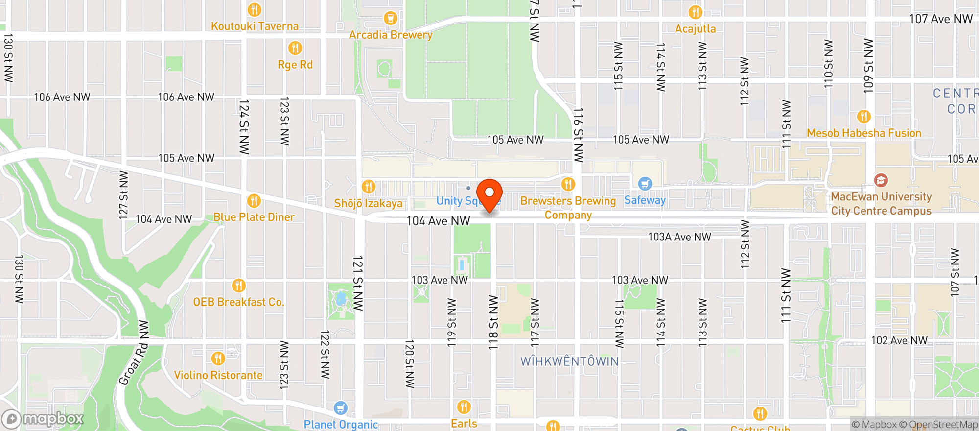 Map showing Staples