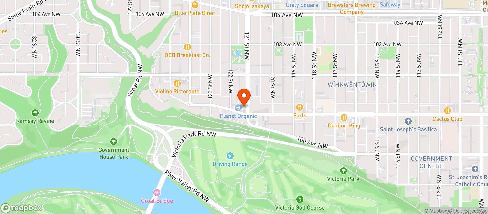 Map showing 121 Jasper Liquor