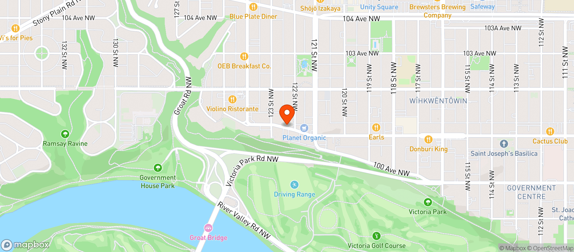 Map showing Safeway