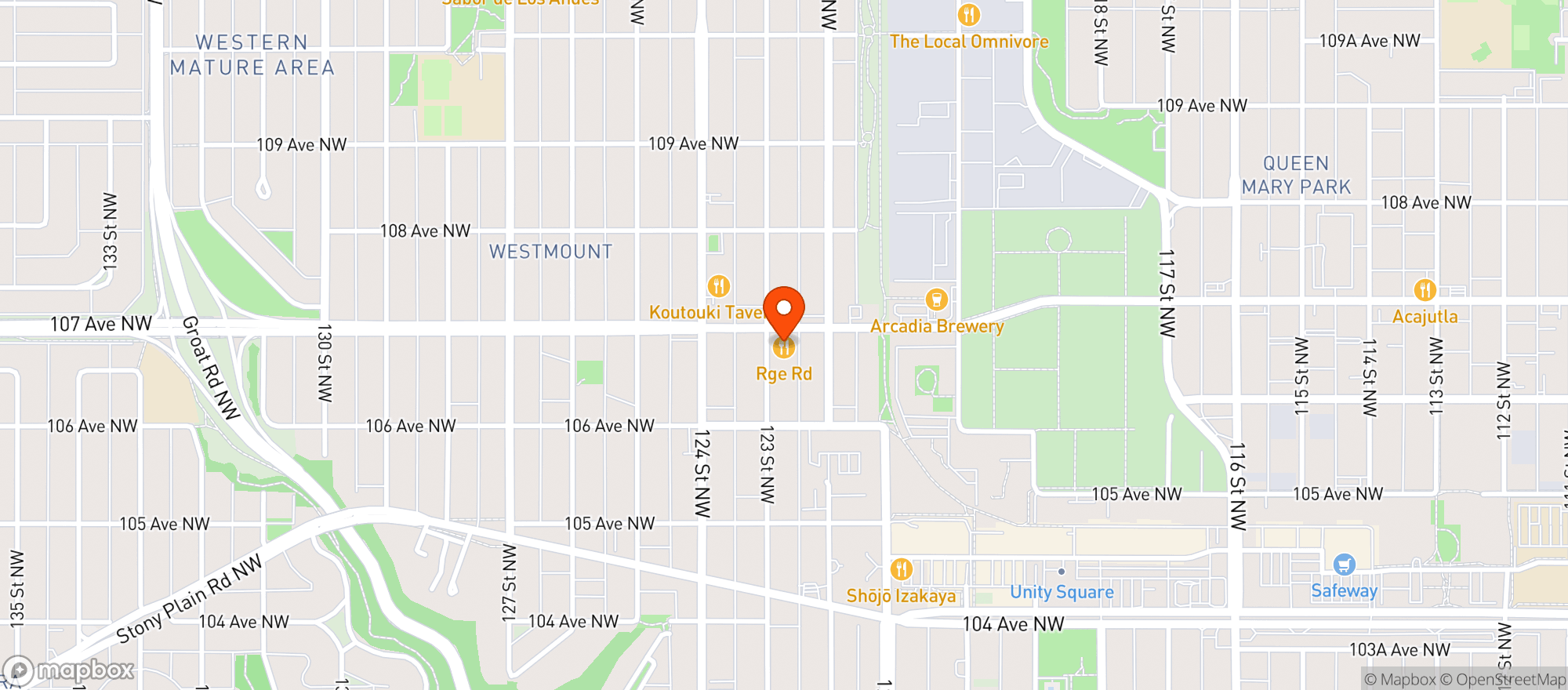 Map showing Rge Rd