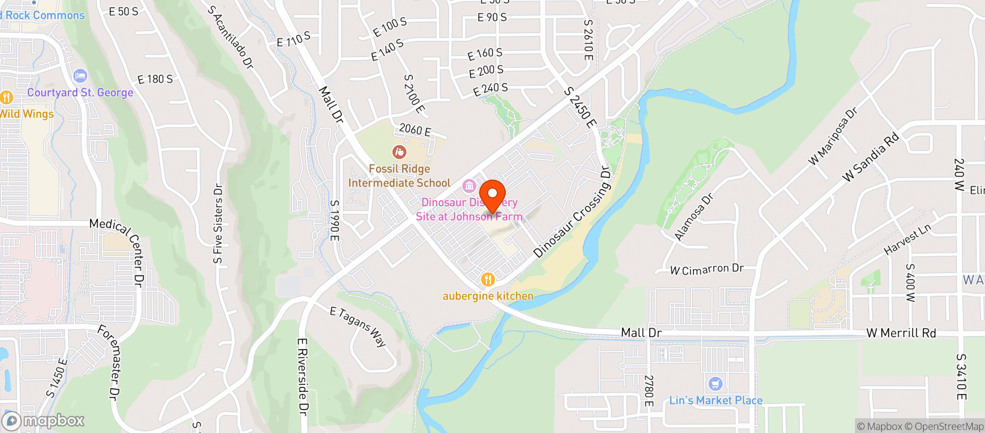 Map showing Smiths Food & Drug (706) - 00278 - Dinosaur Crossing