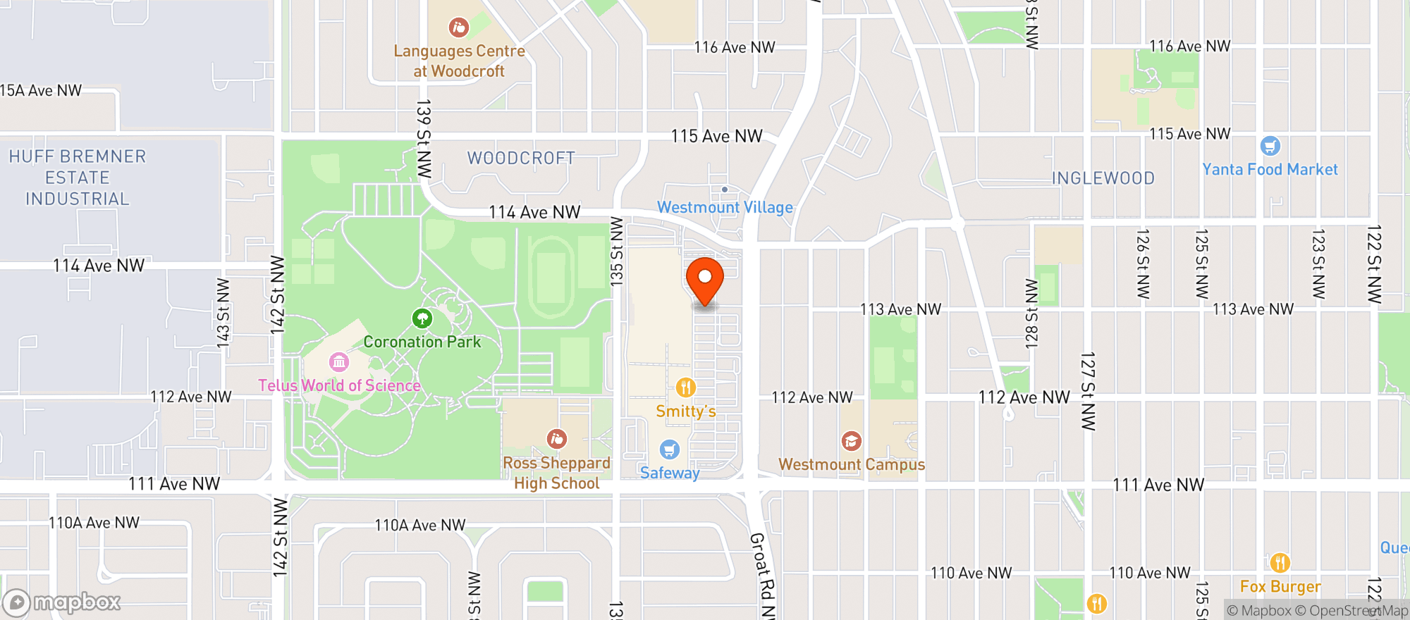 Map showing Safeway