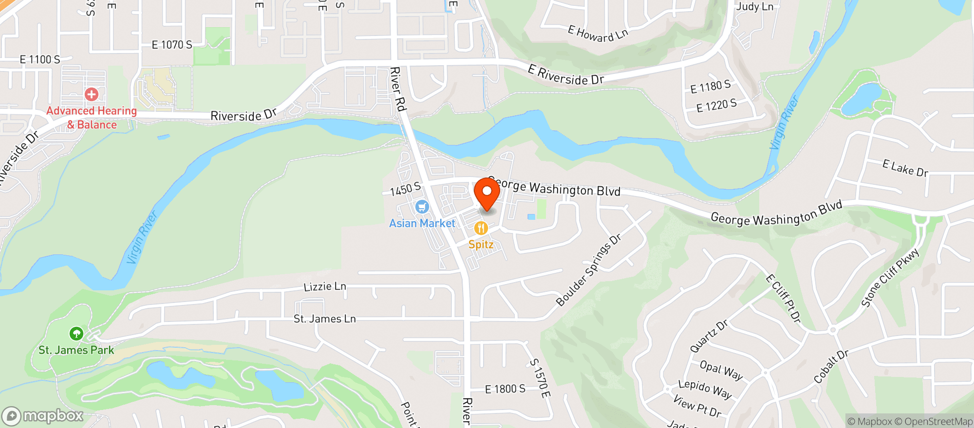 Map showing SPROUTS FARMERS MARKET (ST. GEORGE)