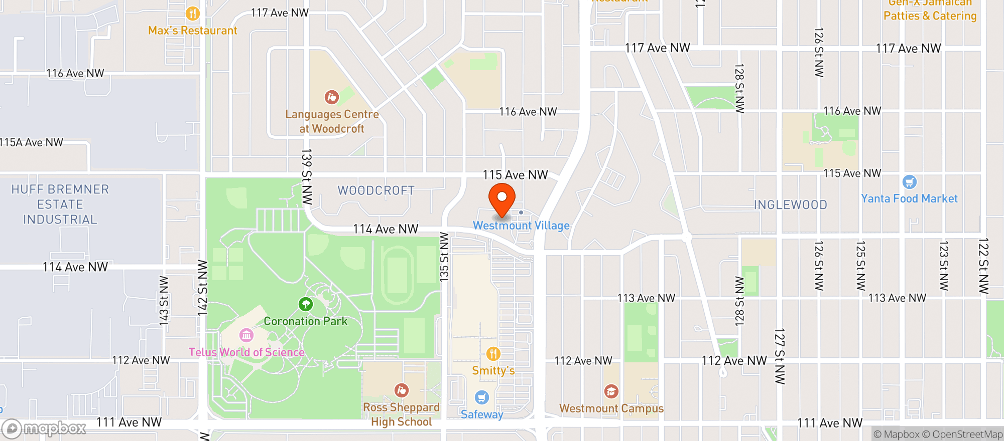 Map showing Ace Liquor Discounter At Groat Road