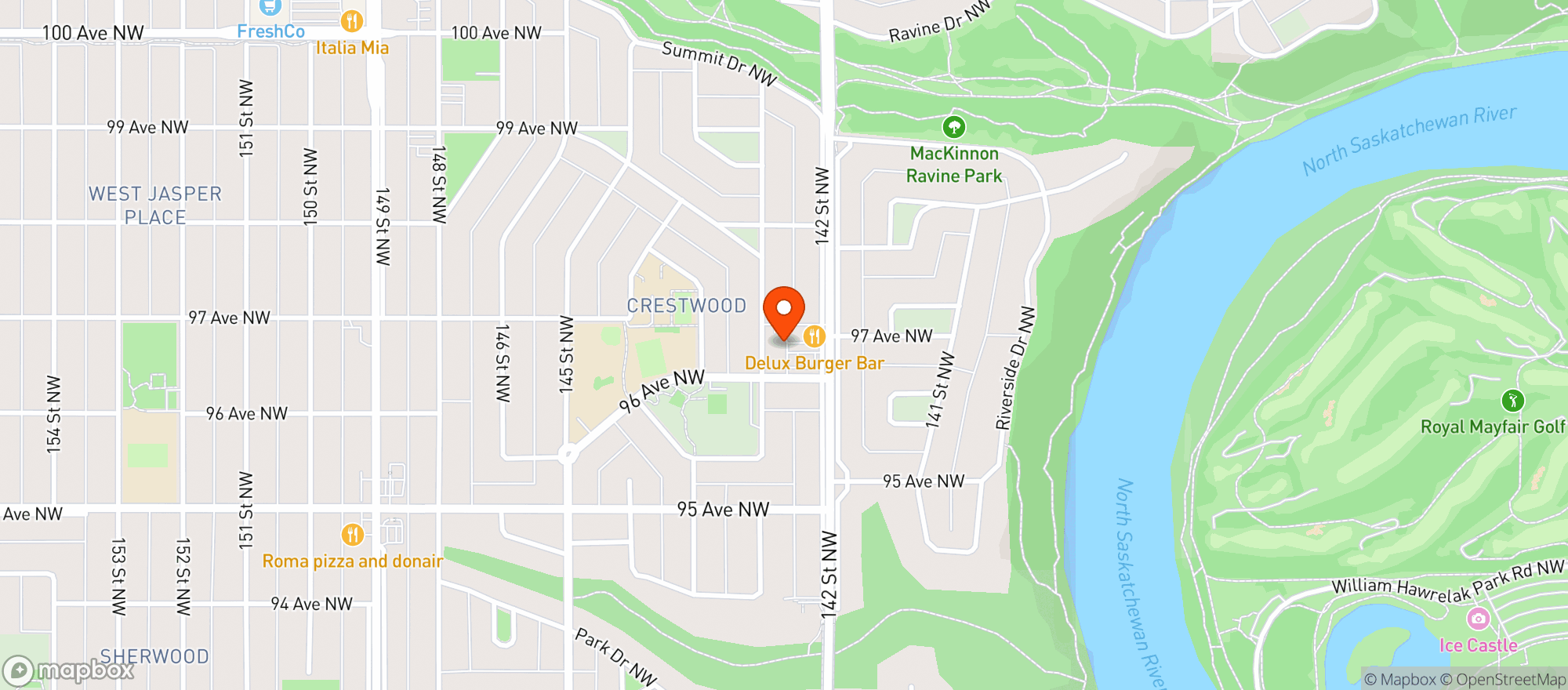 Map showing Crestwood Fine Wines & Spirits