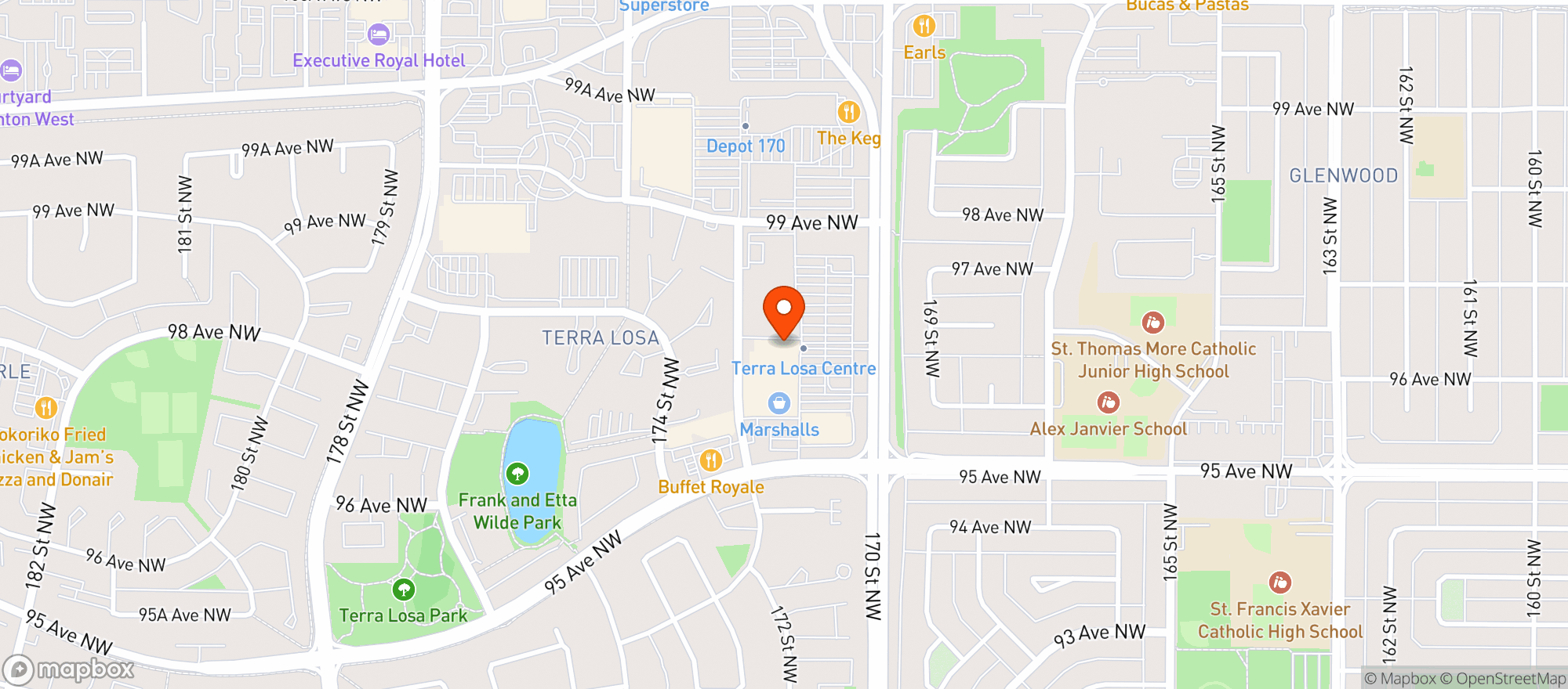 Map showing Safeway 8880