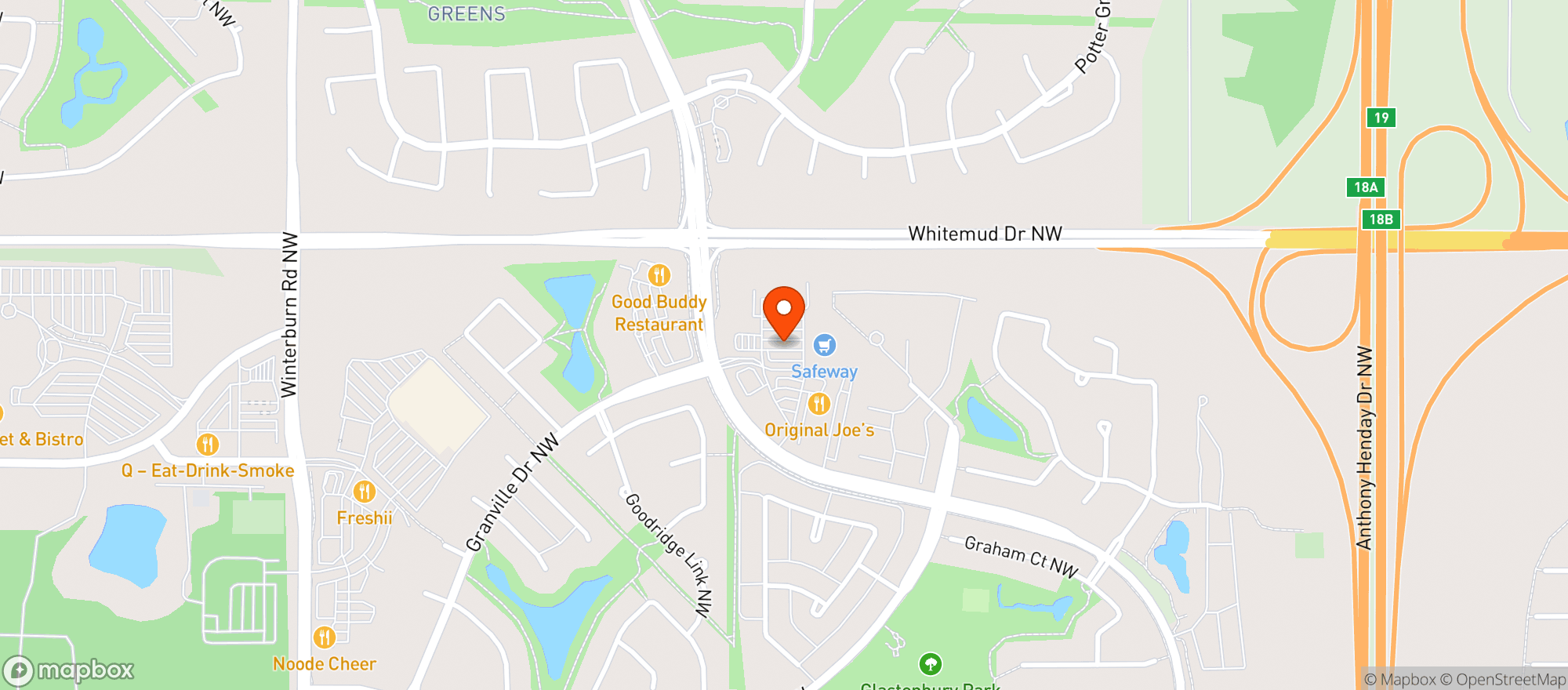 Map showing Safeway 8900