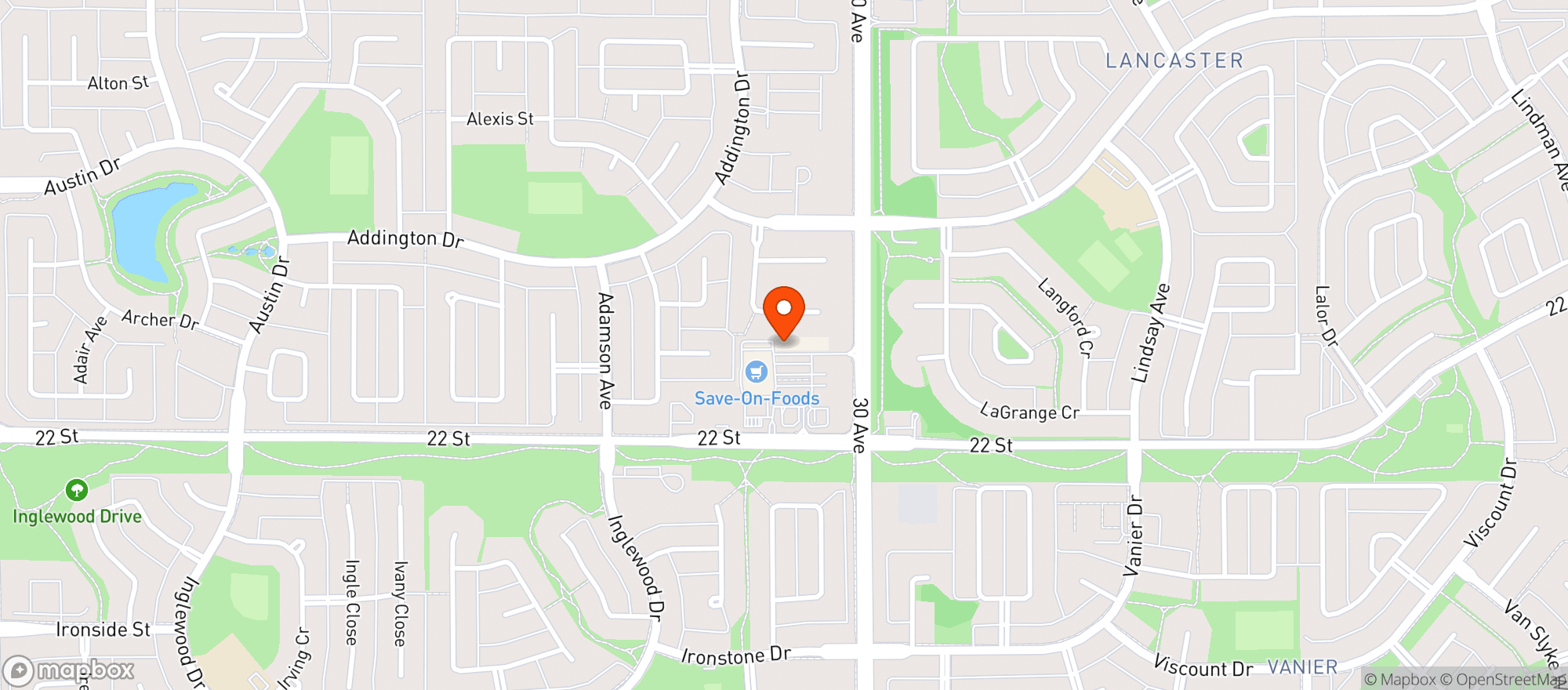 Map showing Liquor Depot Easthills