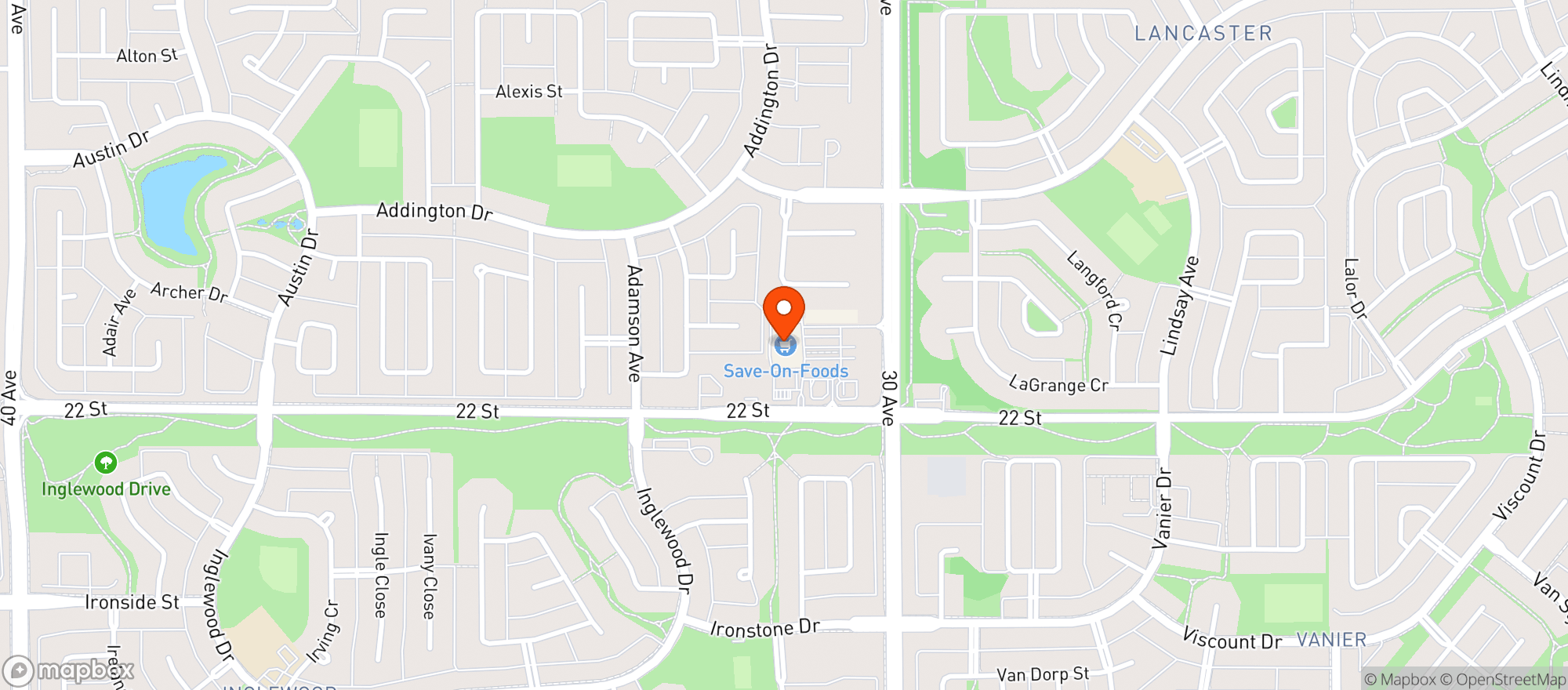 Map showing Save-On-Foods