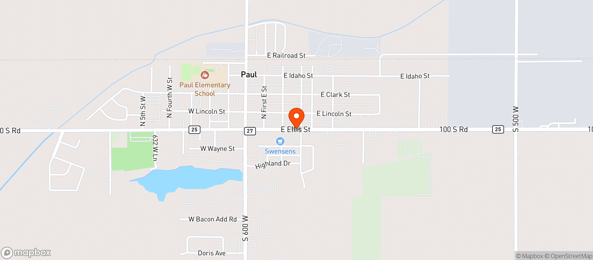 Map showing Martas Mexican Restaurant