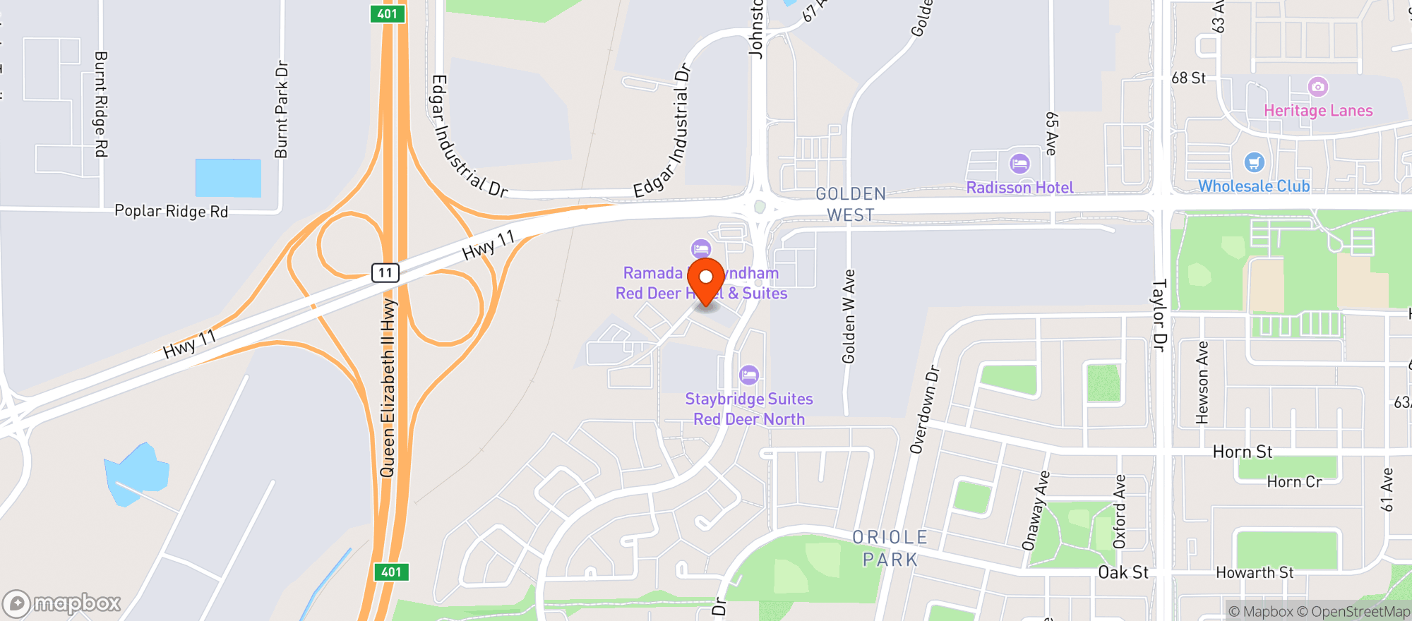 Map showing LOCO LIQUOR Red deer's Best