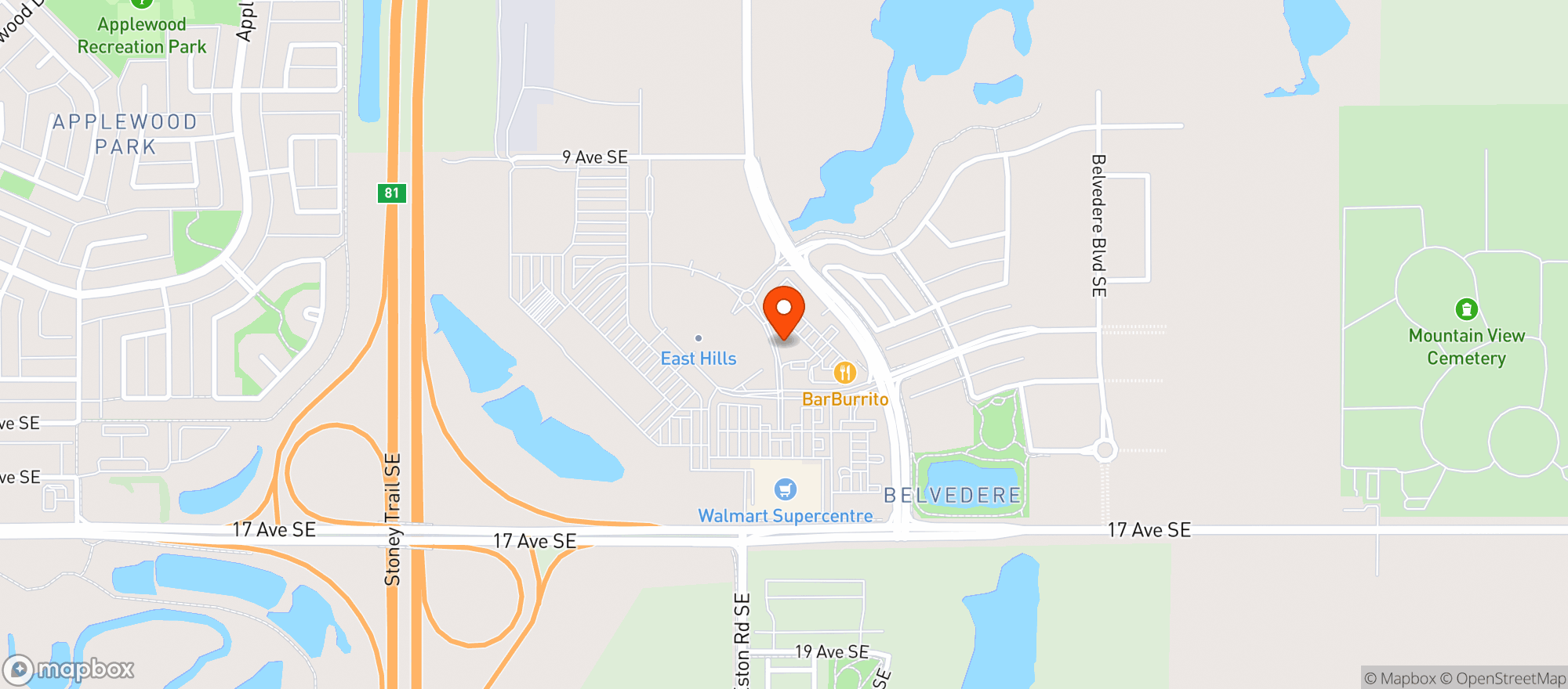 Map showing Staples