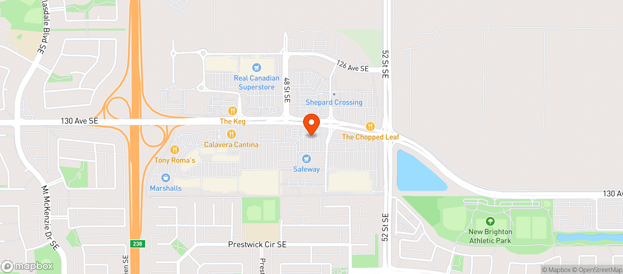 Map showing Safeway 8989