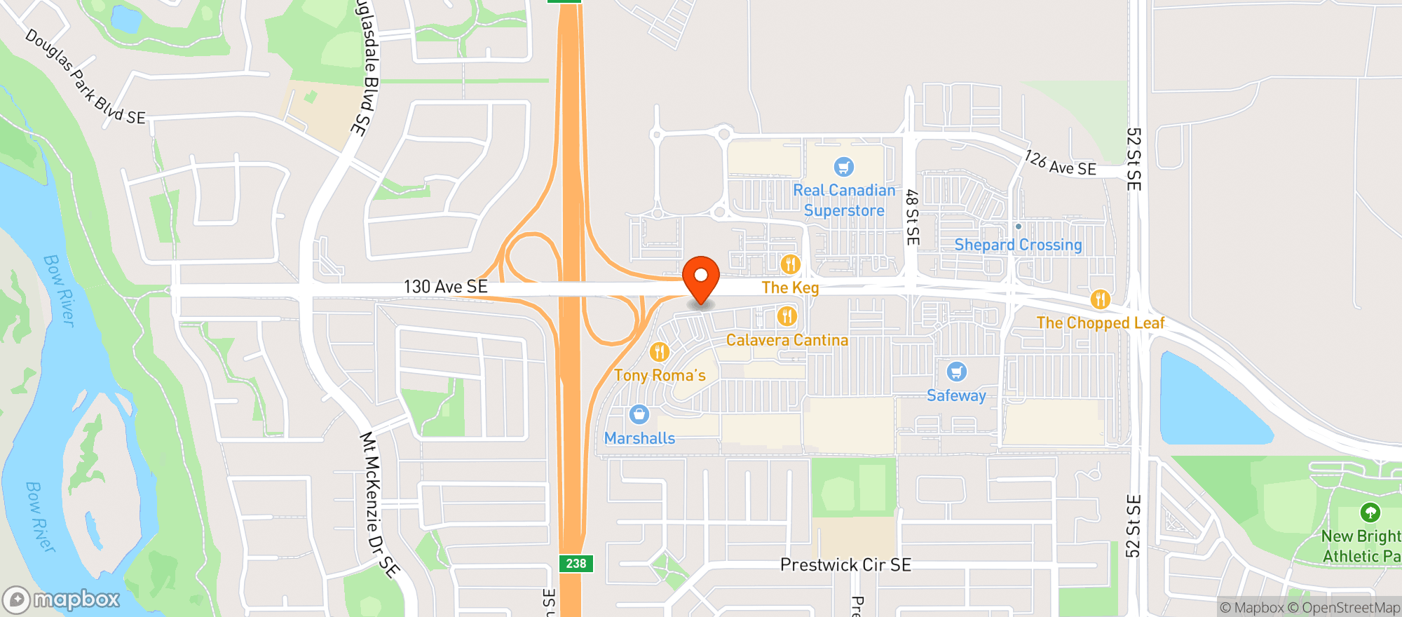 Map showing Staples