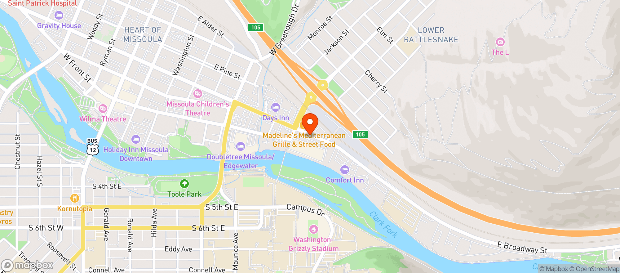 Map showing Albertsons