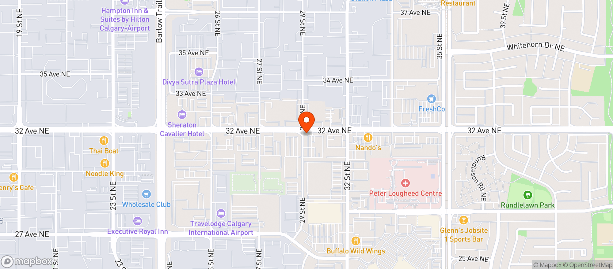 Map showing Staples