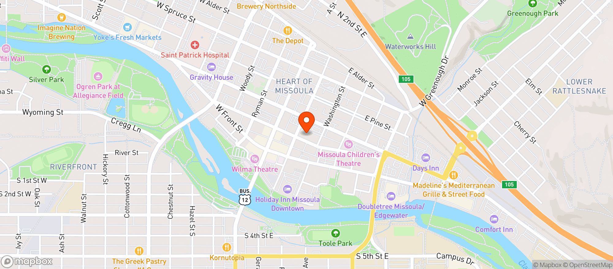 Map showing Union Club