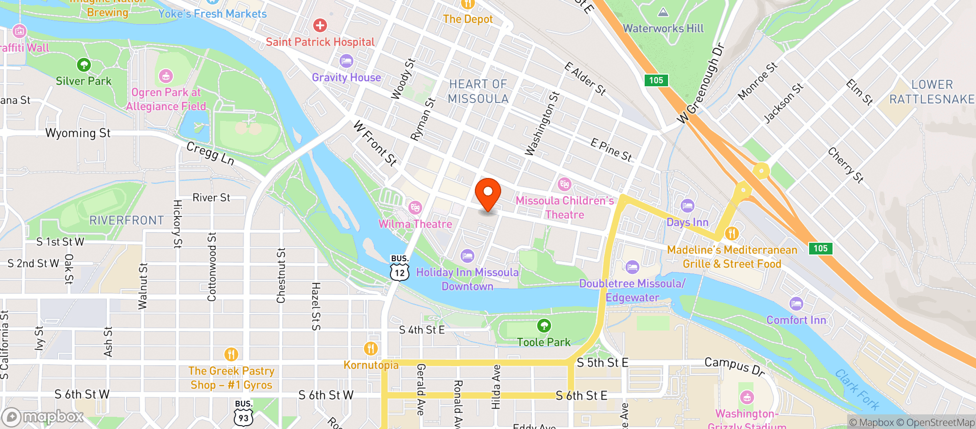 Map showing Dram Shop The