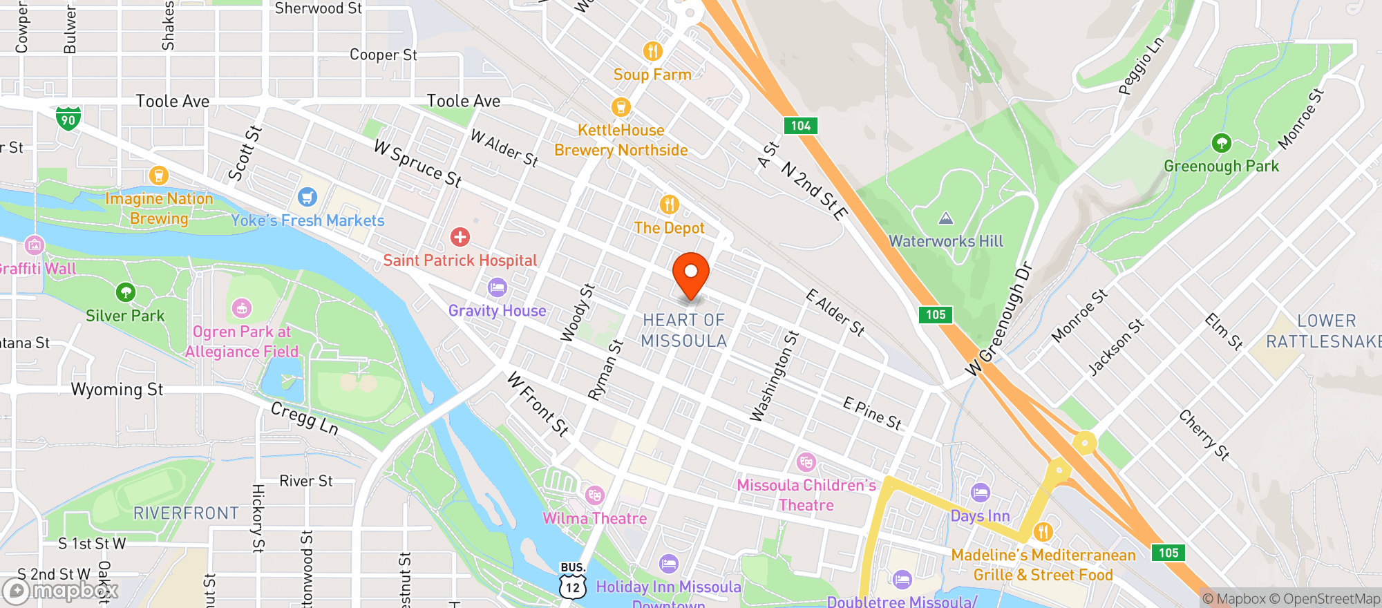 Map showing Wordens Market