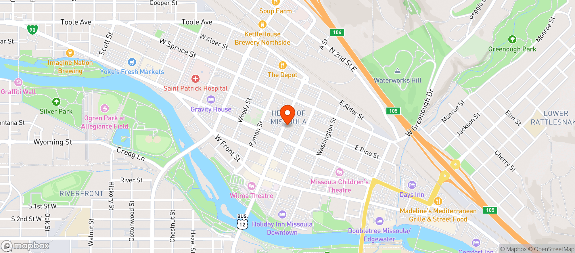 Map showing Plonk Restaurant