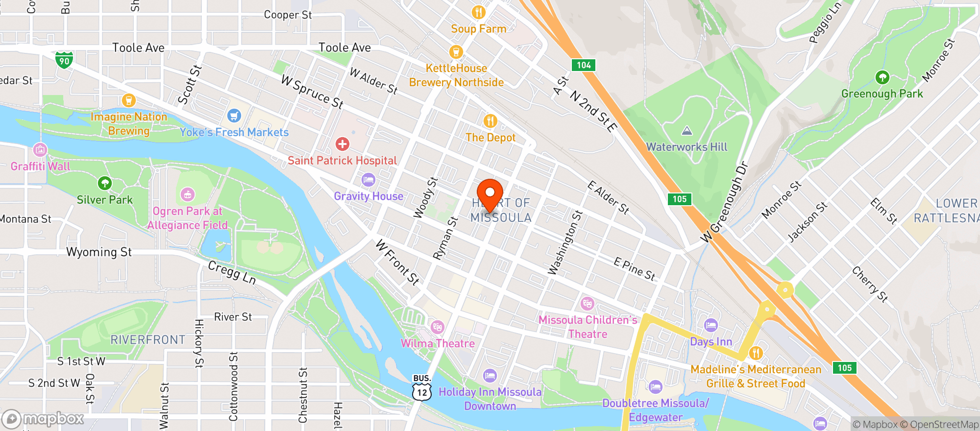 Map showing Oxford