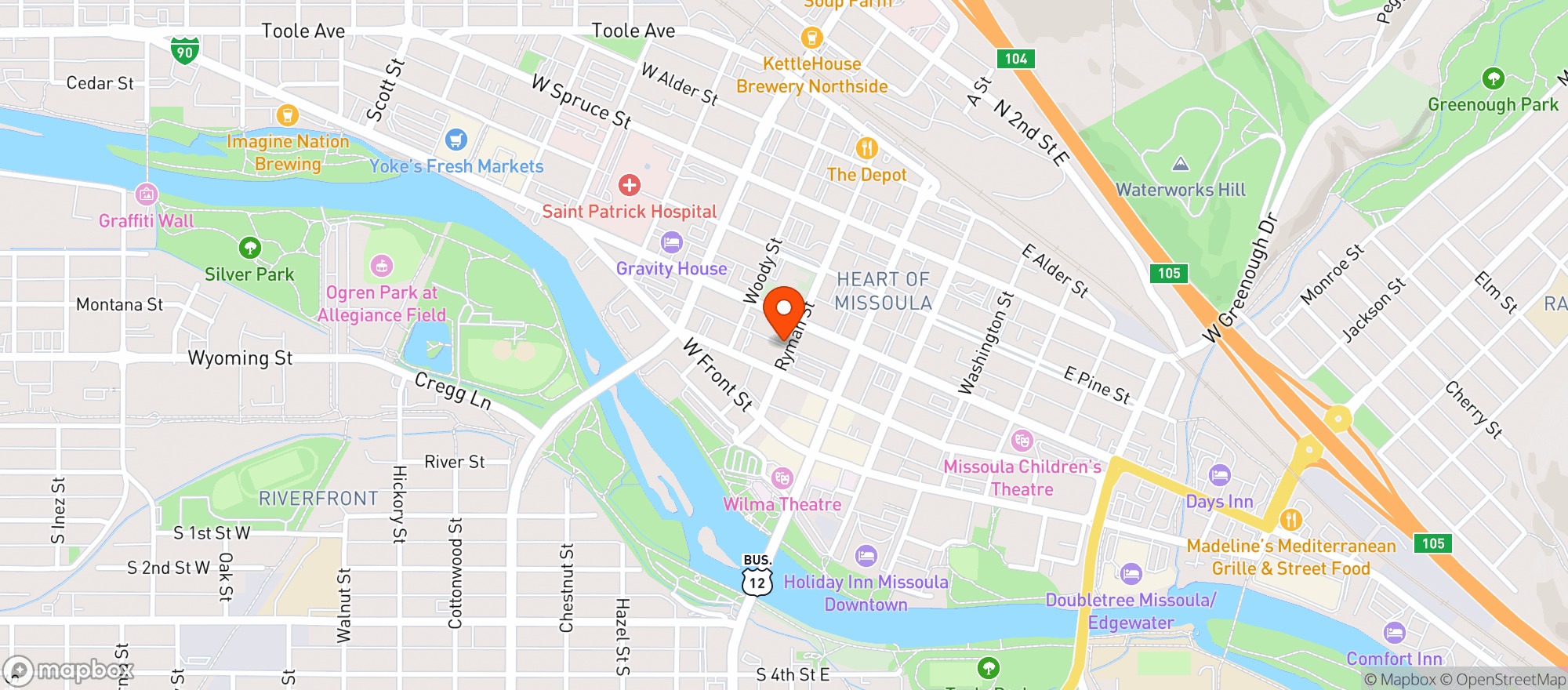 Map showing Bodega
