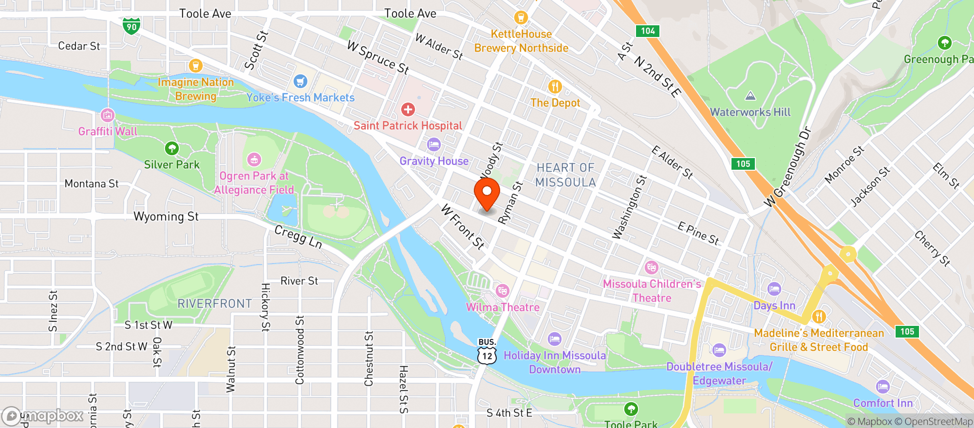 Map showing M80 Chicken