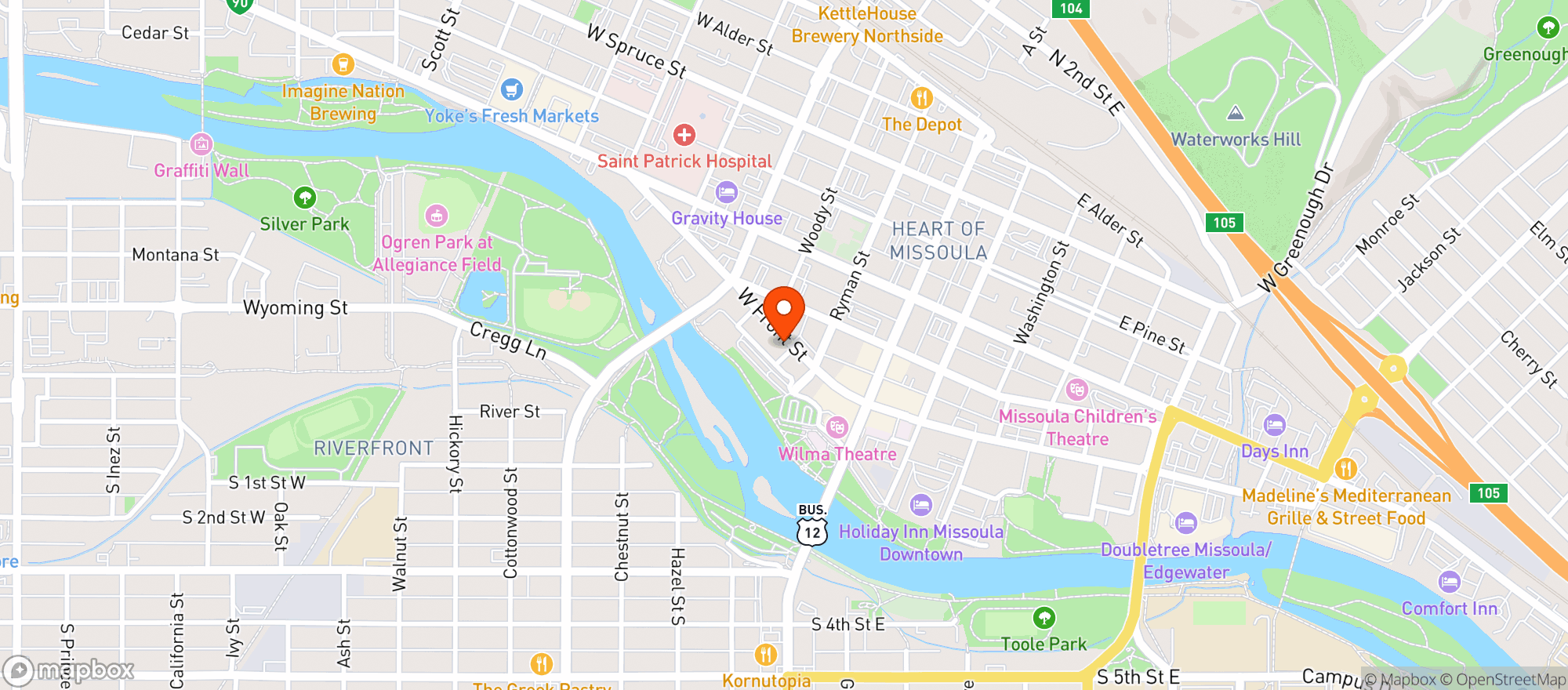 Map showing Notorious P I G Bbq