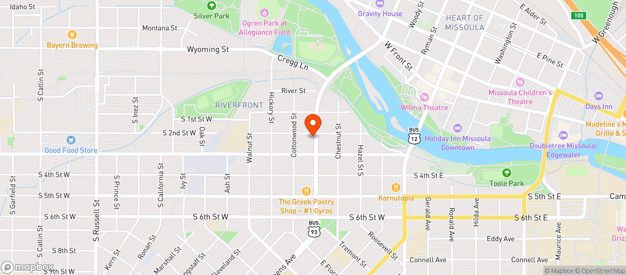 Map showing Thesis