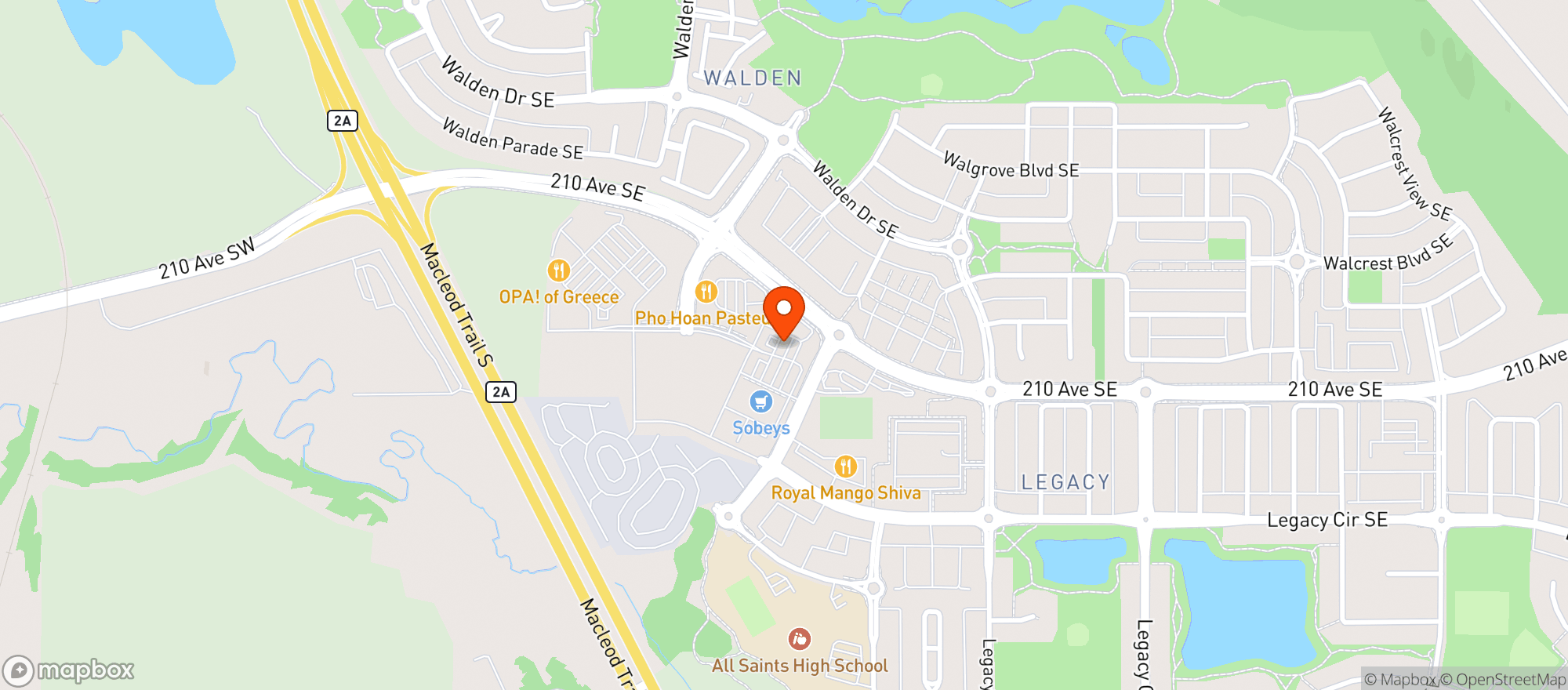 Map showing Sobeys Legacy