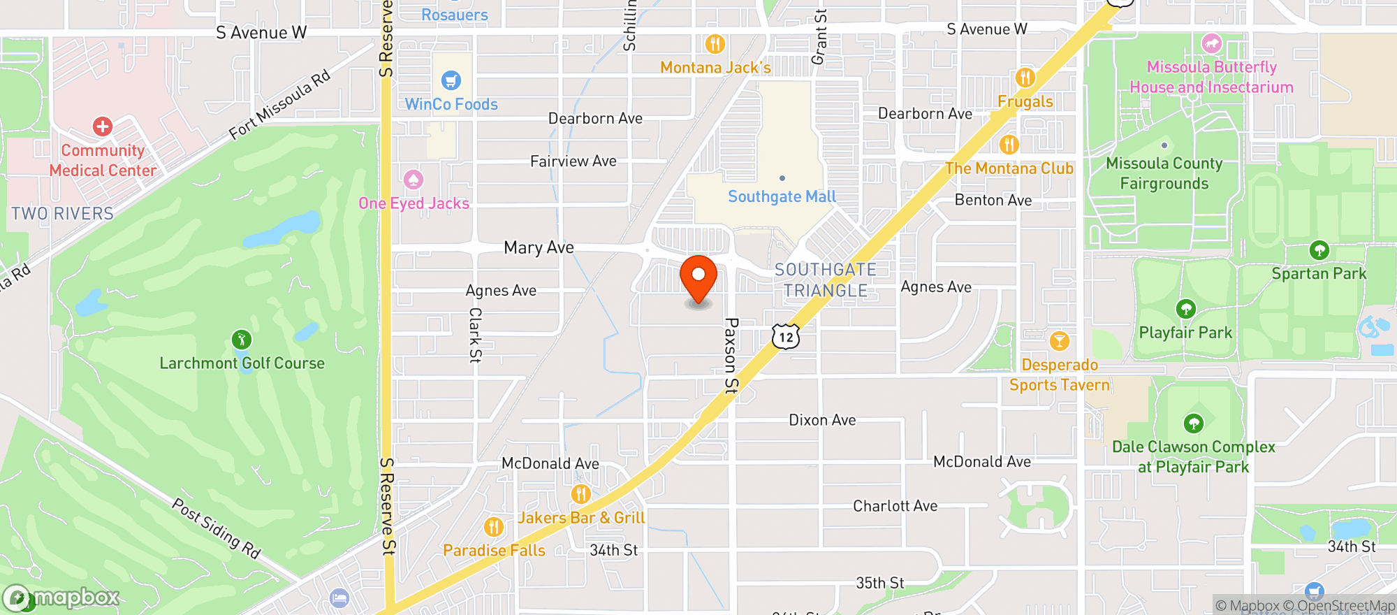 Map showing World Market Missoula