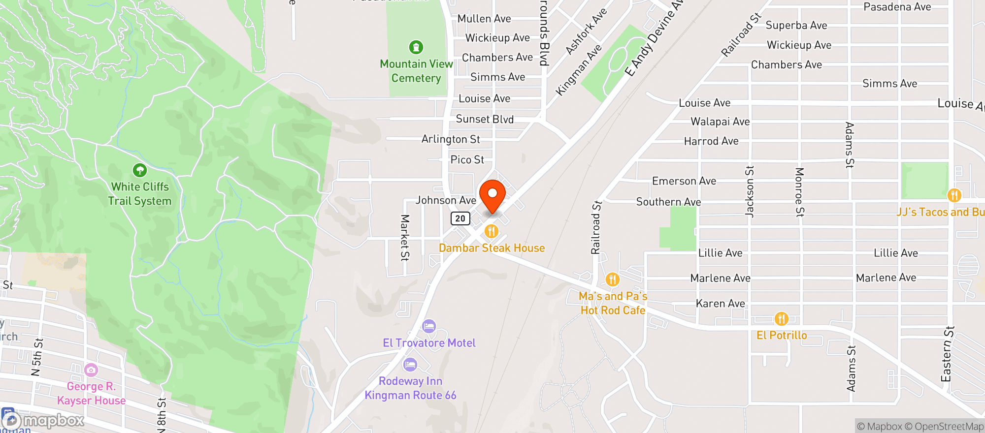 Map showing Walgreens