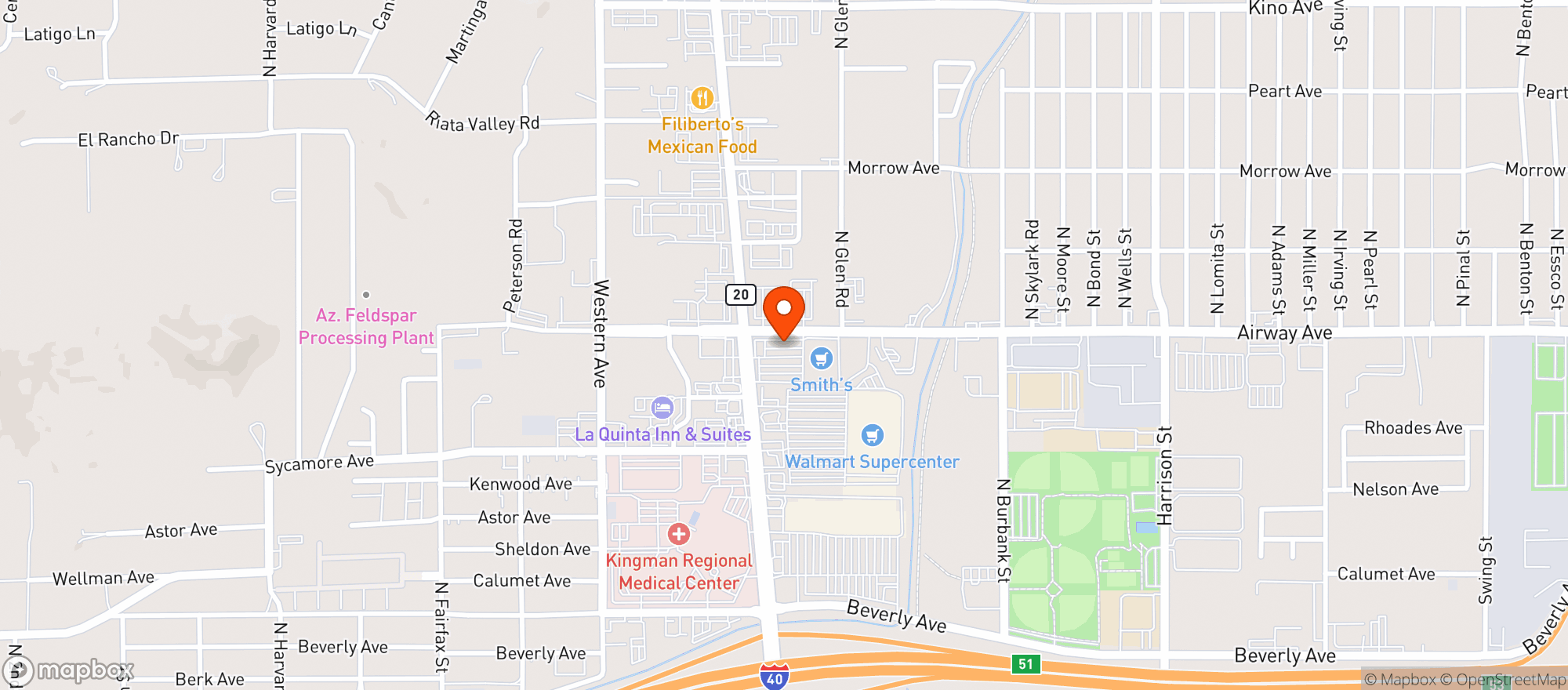 Map showing Fry's Food and Drug