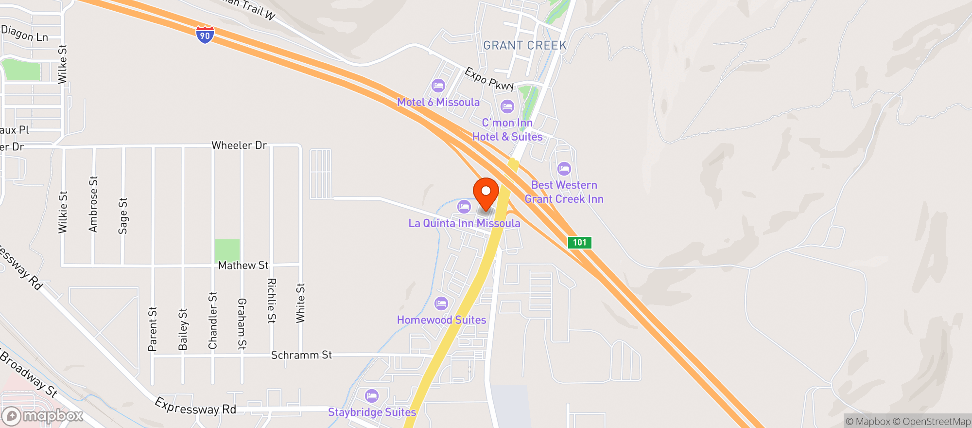 Map showing Star Travel Plaza