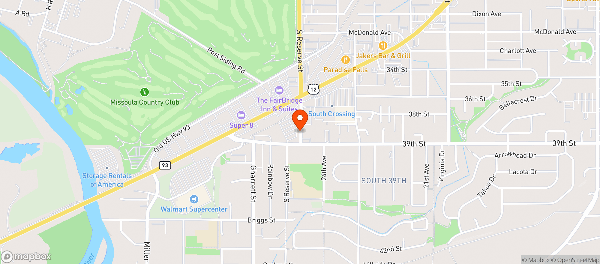 Map showing YOKES FRESH MARKET