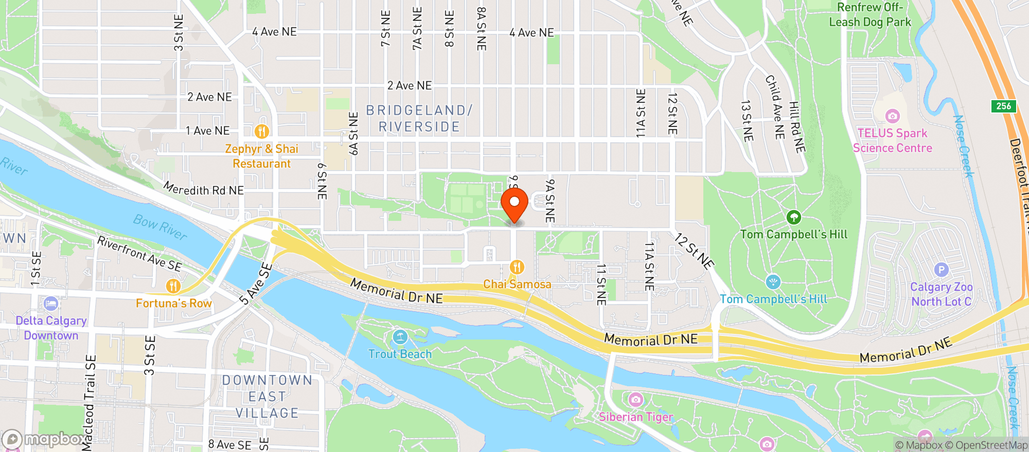 Map showing Bridges Drug Mart