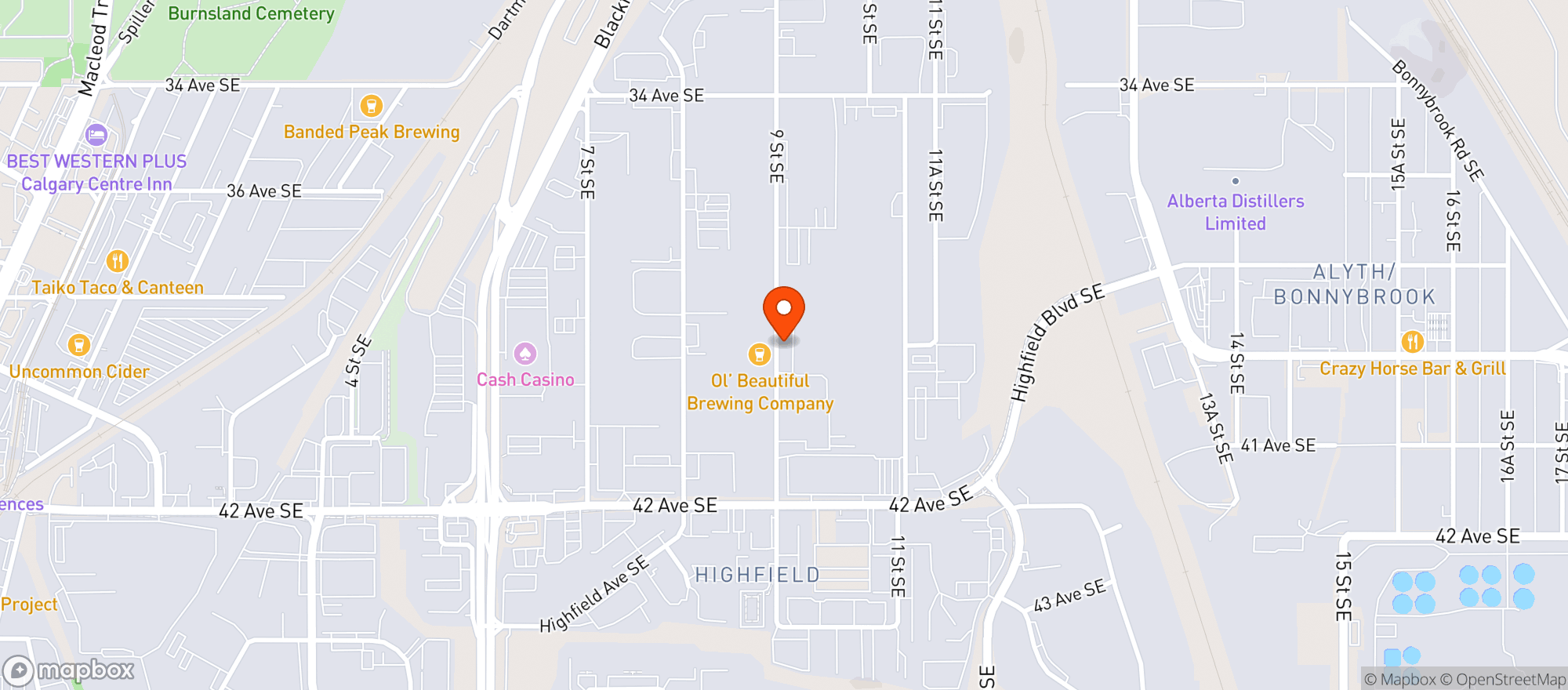 Map showing Willow Park Wines & Spirits