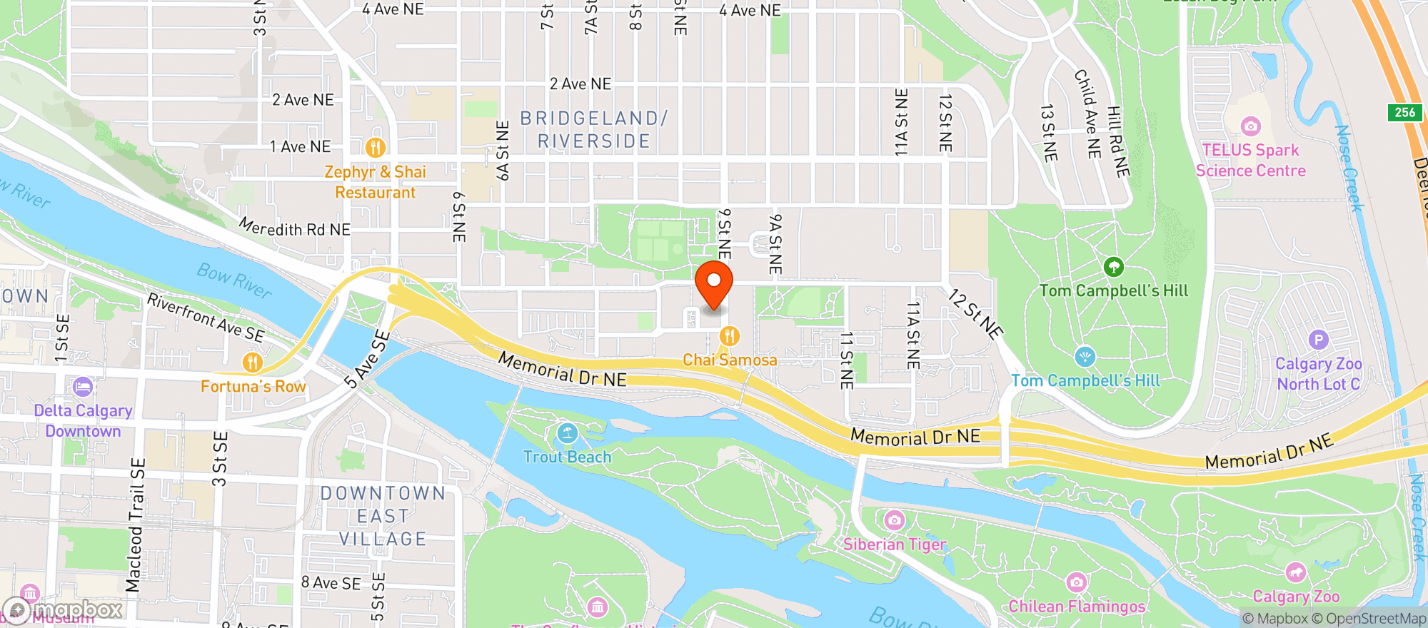Map showing 5 Vines Wine, Craft Beer & Spirits - Bridgeland Store