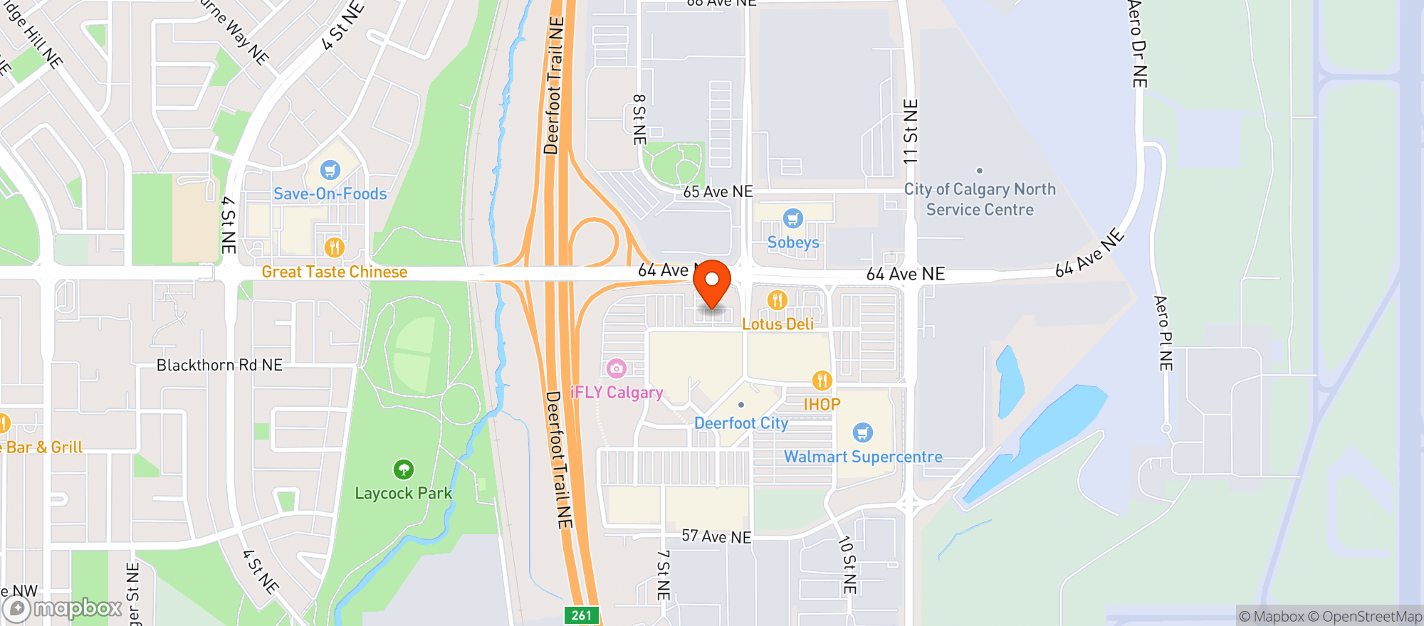 Map showing Wine & Beyond Deerfoot City